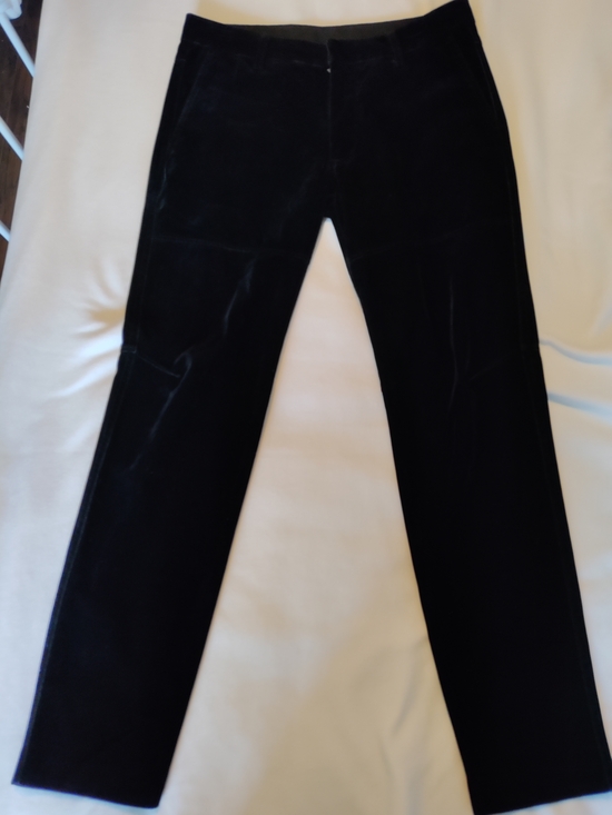 Armani Exchange Other - Armani Exchange Men's Black Velvet Straight-Leg Pants